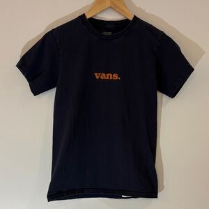 Vans Kids Dark Blue Tee with Orange Logo